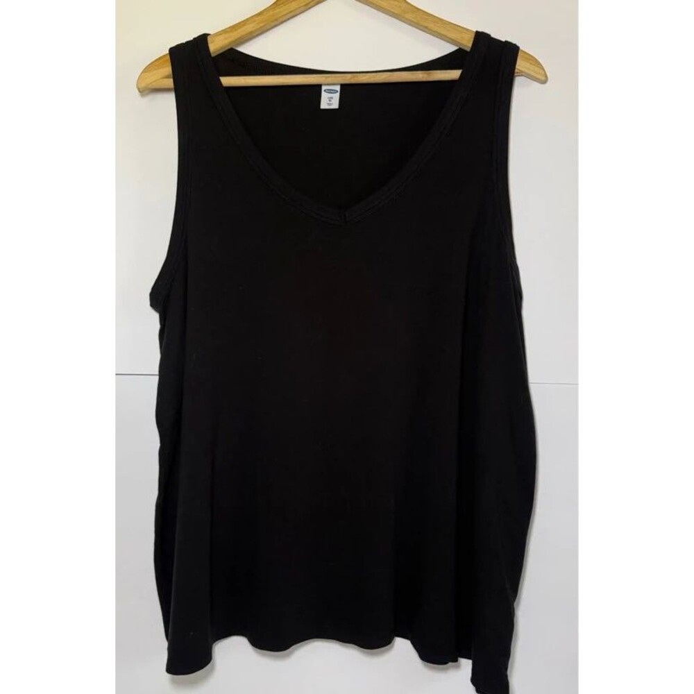 Old Navy Luxe Black V Neck Tank Top XL